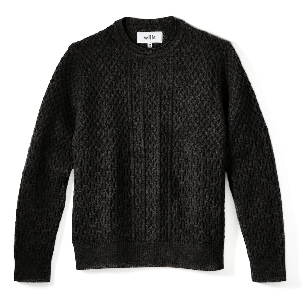 Wills Cable Knit Wool Sweater